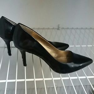 Black pointed heels